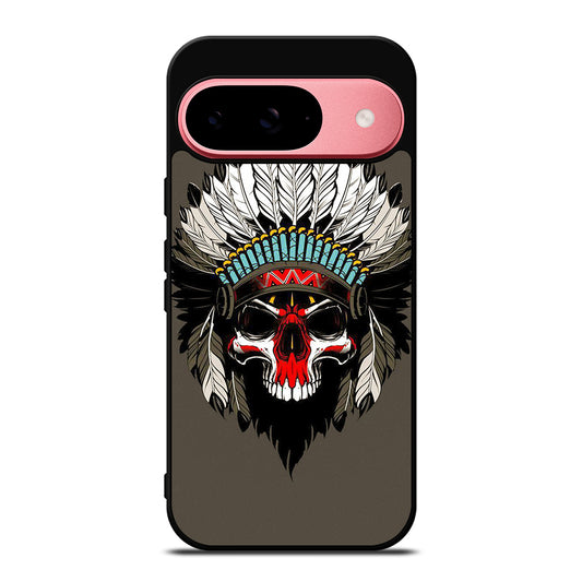 INDIAN FEATHER SKULL ART Google Pixel 9 Case Cover