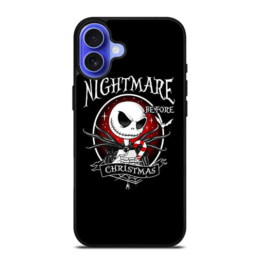 JACK SKELLINGTON NIGHTMARE BEFORE CHRISTMAS BLACK iPhone 16 Case Cover