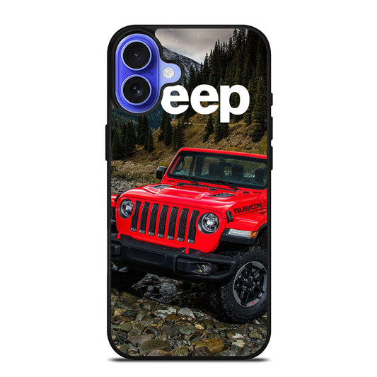 JEEP RED CAR iPhone 16 Case Cover