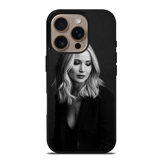 JENNIFER LAWRENCE BLACK iPhone 16 Pro Case Cover