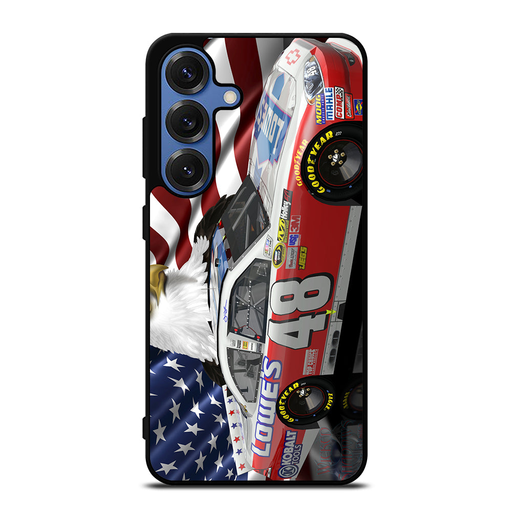 JIMMIE JOHNSON NASCAR AMERICAN FLAG Samsung Galaxy S25 Case Cover