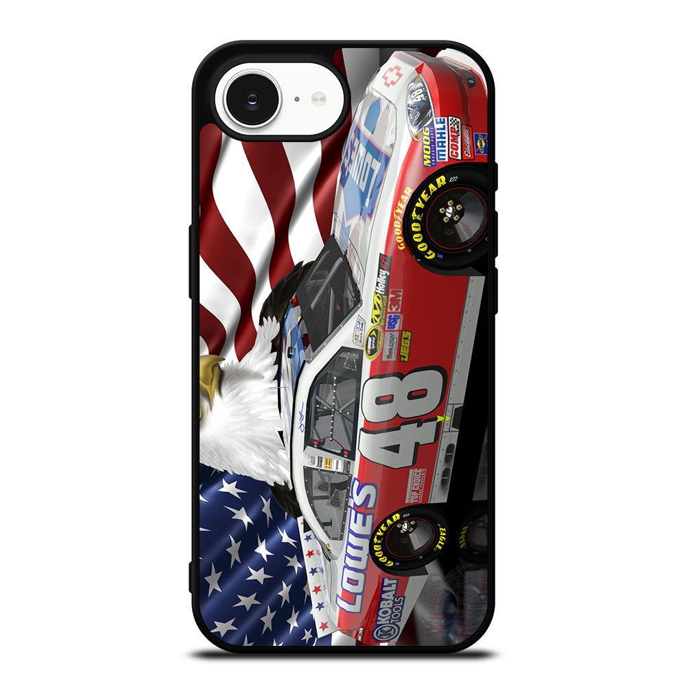 JIMMIE JOHNSON NASCAR AMERICAN FLAG iPhone 16e Case Cover
