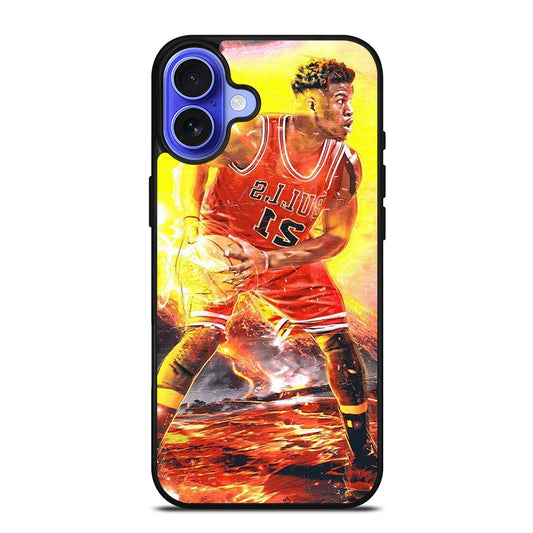 JIMMY BUTLER FLAME CHICAGO BULLS iPhone 16 Case Cover