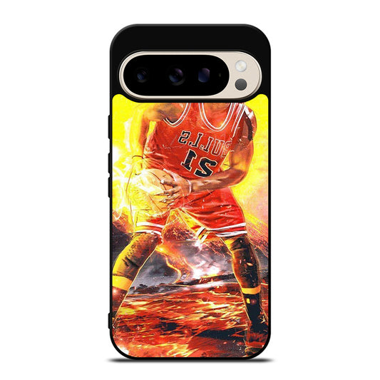 JIMMY BUTLER FLAME CHICAGO BULLS Google Pixel 9 Pro Case Cover