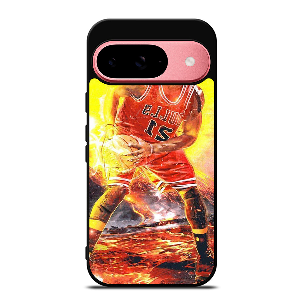 JIMMY BUTLER FLAME CHICAGO BULLS Google Pixel 9 Case Cover