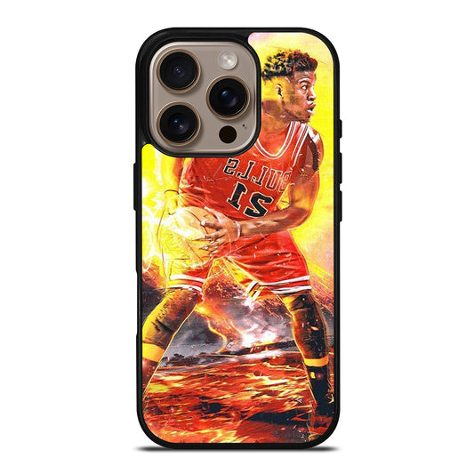 JIMMY BUTLER FLAME CHICAGO BULLS iPhone 16 Pro Case Cover