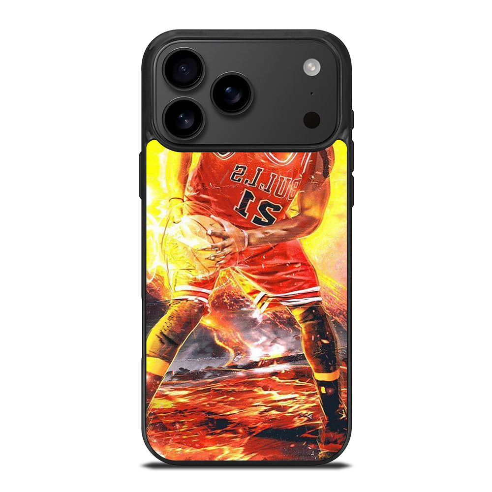 JIMMY BUTLER FLAME CHICAGO BULLS iPhone 17 Pro Max Case Cover