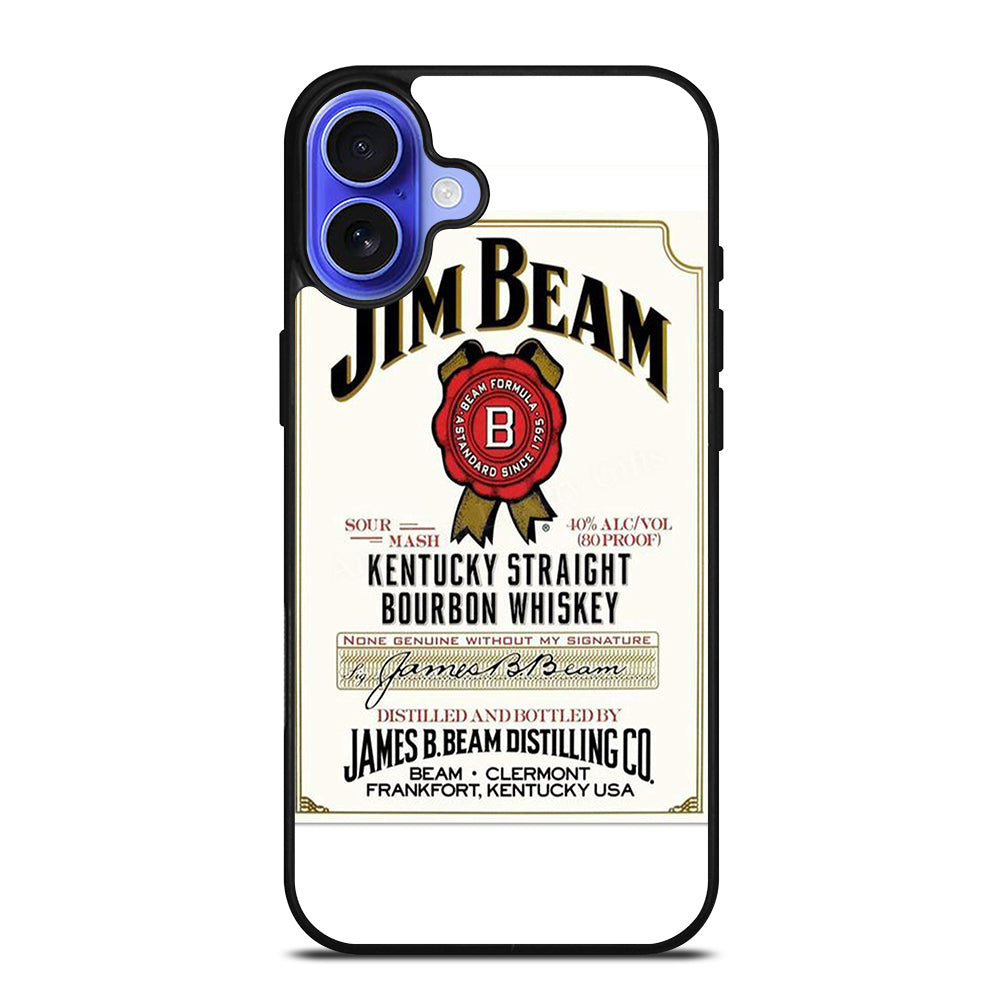 JIM BEAM BOURBON WHISKEY LABEL iPhone 16 Case Cover