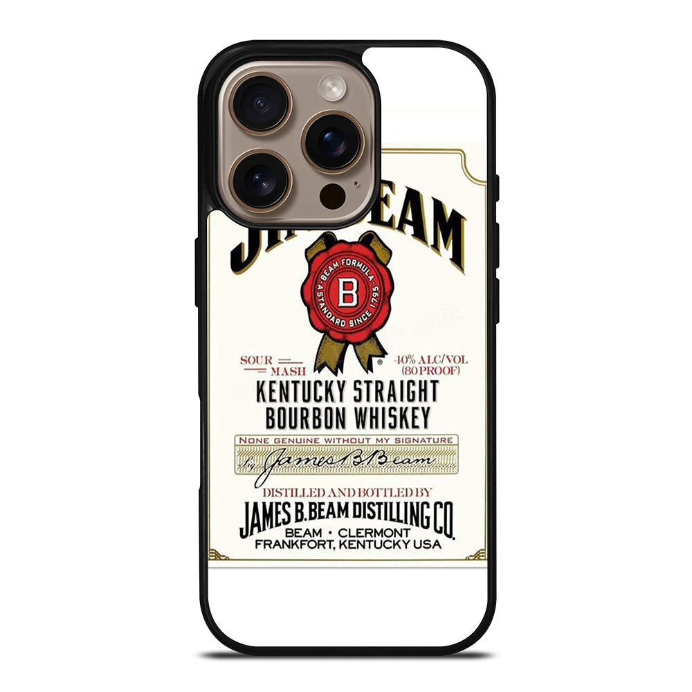 JIM BEAM BOURBON WHISKEY LABEL iPhone 16 Pro Case Cover