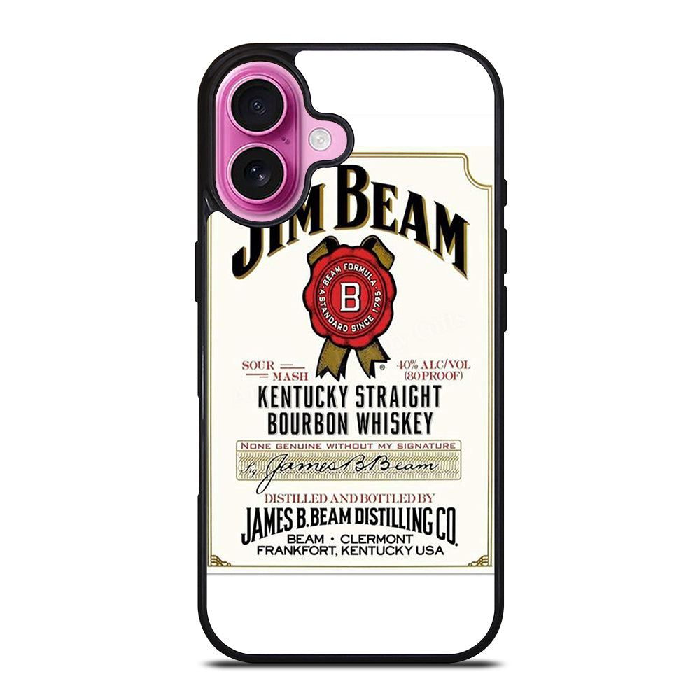 JIM BEAM BOURBON WHISKEY LABEL iPhone 16 Plus Case Cover