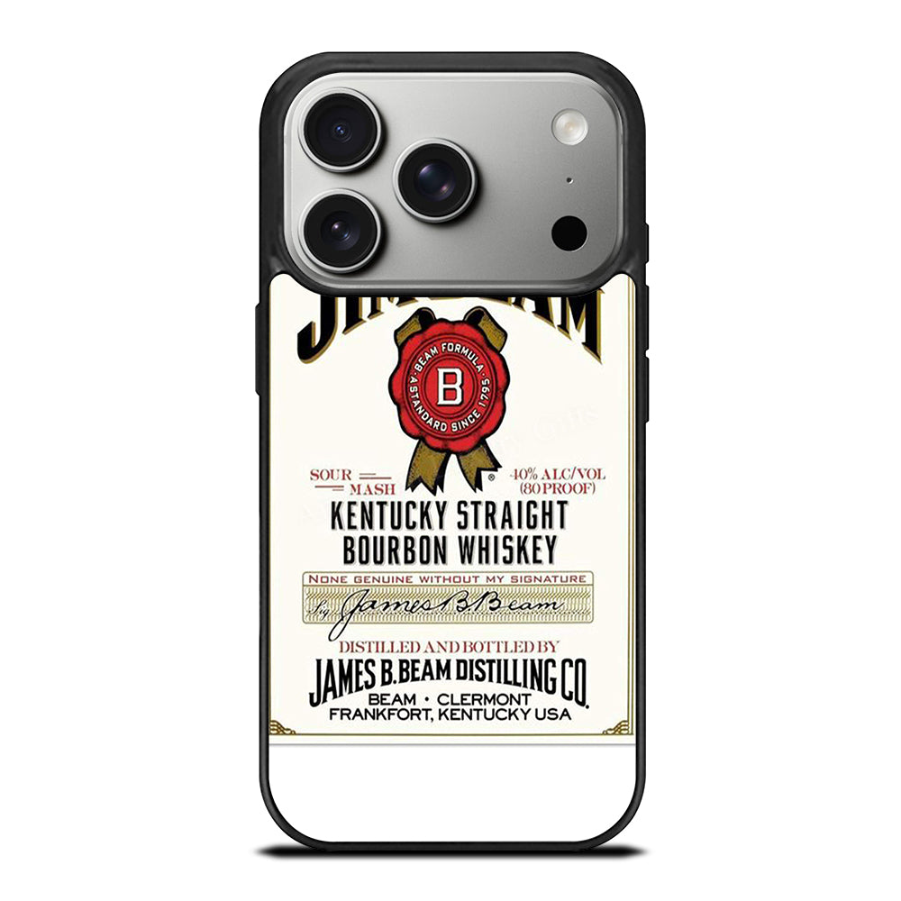 JIM BEAM BOURBON WHISKEY LABEL iPhone 17 Pro Case Cover