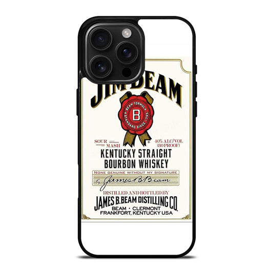 JIM BEAM BOURBON WHISKEY LABEL iPhone 16 Pro Max Case Cover