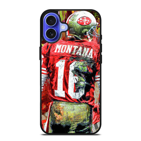 JOE MONTANA 49ERS ART iPhone 16 Case Cover