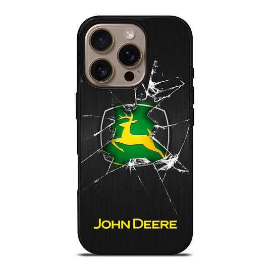 JOHN DEERE CRACKED GLASS LOGO iPhone 16 Pro Case Cover