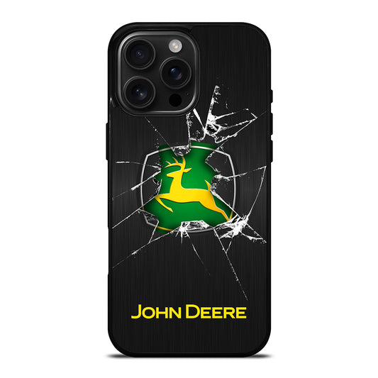 JOHN DEERE CRACKED GLASS LOGO iPhone 16 Pro Max Case Cover