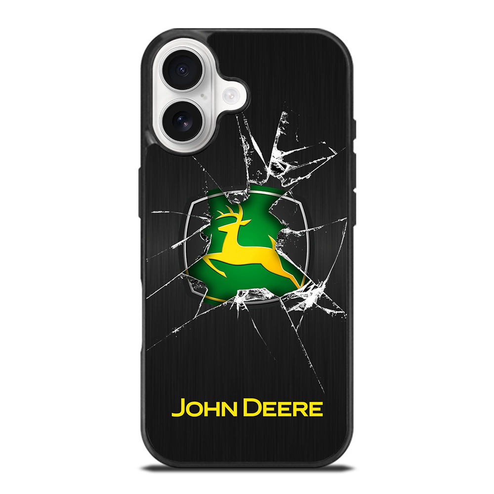 JOHN DEERE CRACKED GLASS LOGO iPhone 17 Case Cover