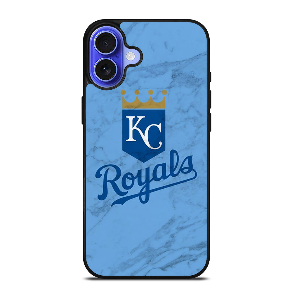 KANSAS CITY ROYALS MARBLE LOGO iPhone 16 Case Cover