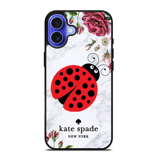 KATE SPADE LADYBUG FLORAL MARBLE iPhone 16 Case Cover