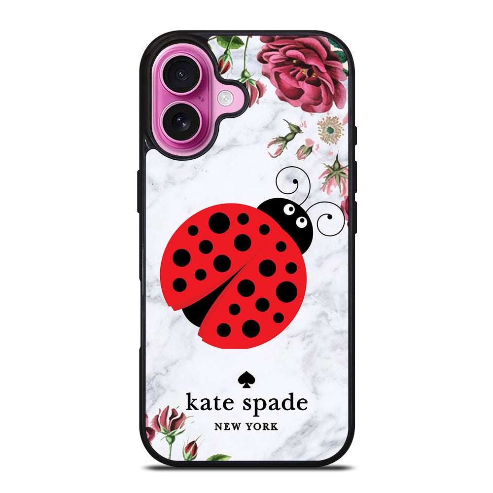 KATE SPADE LADYBUG FLORAL MARBLE iPhone 16 Plus Case Cover