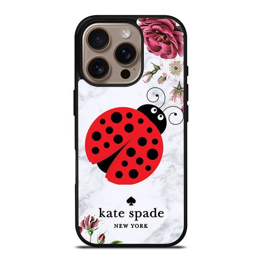 KATE SPADE LADYBUG FLORAL MARBLE iPhone 16 Pro Case Cover