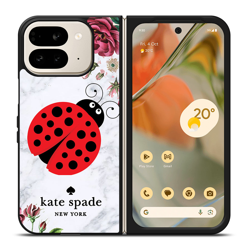 KATE SPADE LADYBUG FLORAL MARBLE Google Pixel 9 Pro Fold Case Cover