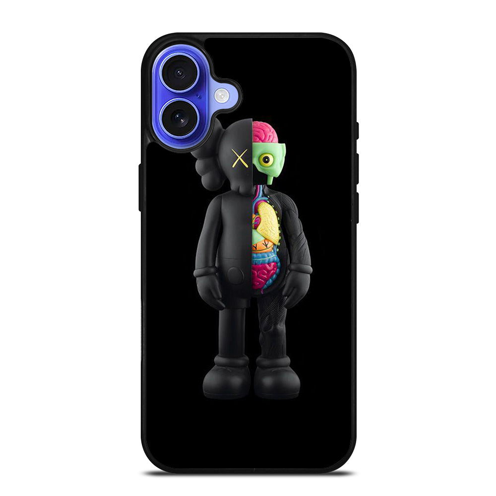 KAWS DESIGN BLACK iPhone 16 Case Cover