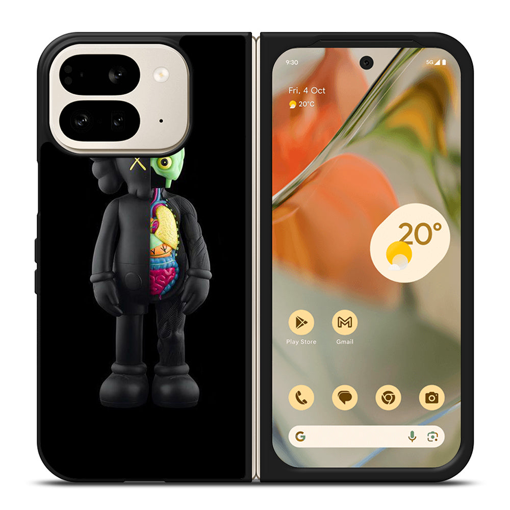 KAWS DESIGN BLACK Google Pixel 9 Pro Fold Case Cover