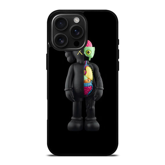 KAWS DESIGN BLACK iPhone 16 Pro Max Case Cover