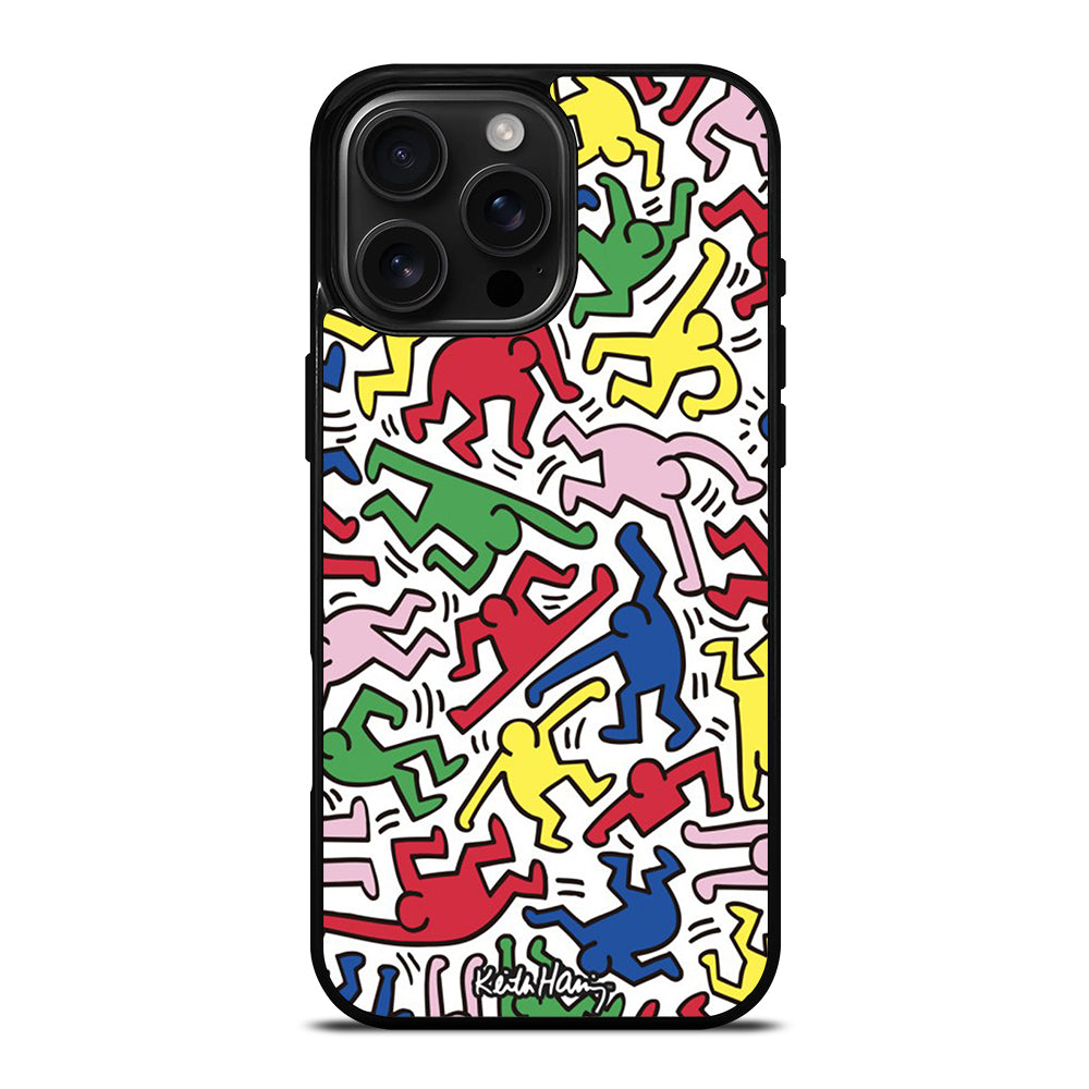 KEITH HARING ART PATTERN iPhone 16 Pro Max Case Cover