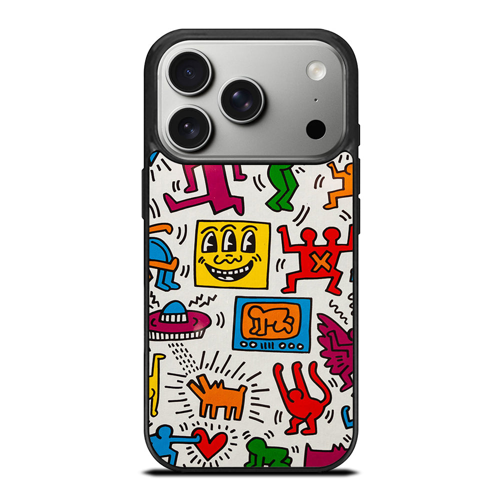 KEITH HARING PATTERN iPhone 17 Pro Case Cover