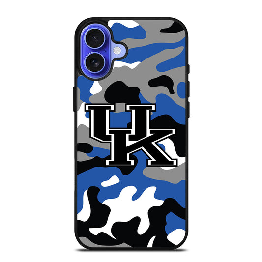 KENTUCKY WILDCATS CAMO LOGO iPhone 16 Case Cover