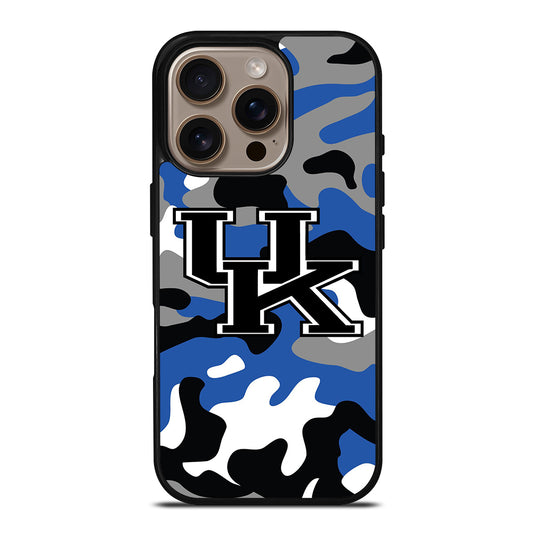 KENTUCKY WILDCATS CAMO LOGO iPhone 16 Pro Case Cover