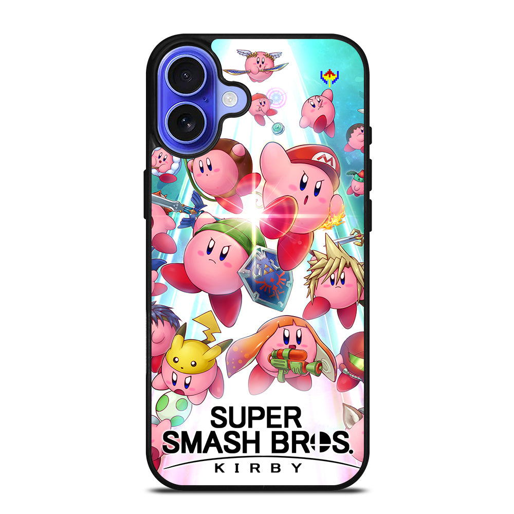 KIRBY SUPER SMASH BROS GAME 3 iPhone 16 Case Cover