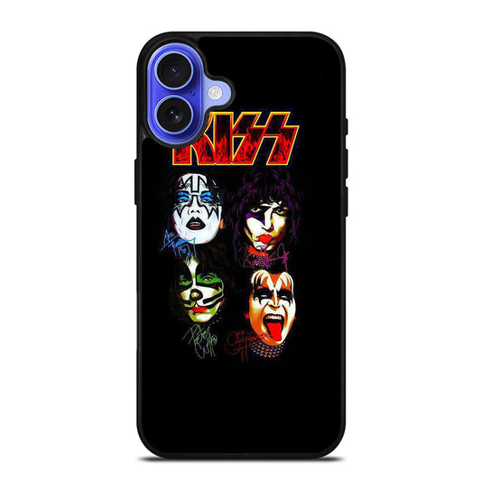 KISS BAND SIGNATURE iPhone 16 Case Cover