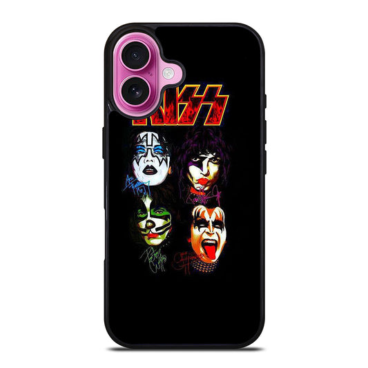KISS BAND SIGNATURE iPhone 16 Plus Case Cover