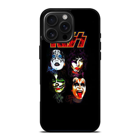 KISS BAND SIGNATURE iPhone 16 Pro Max Case Cover