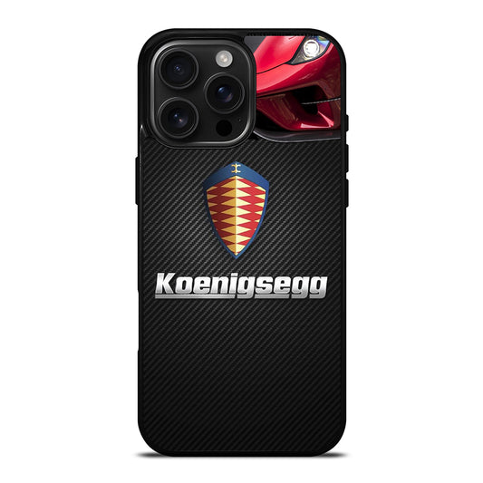 KOENIGSEGG CARBON LOGO iPhone 16 Pro Max Case Cover
