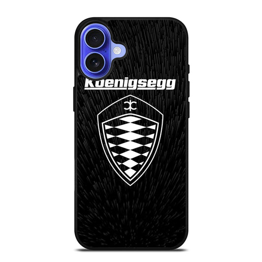 KOENIGSEGG LOGO BLACK iPhone 16 Case Cover