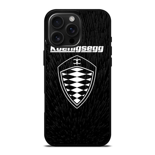 KOENIGSEGG LOGO BLACK iPhone 16 Pro Max Case Cover
