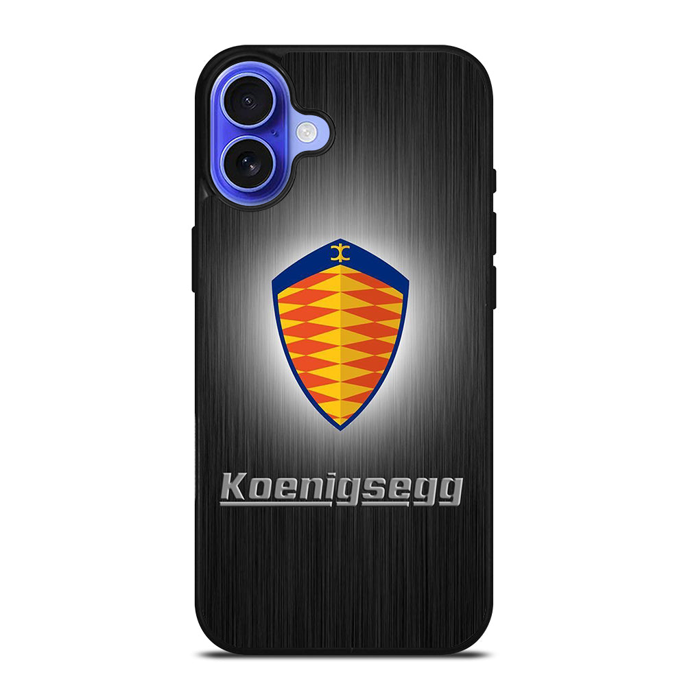 KOENIGSEGG METAL LOGO iPhone 16 Case Cover