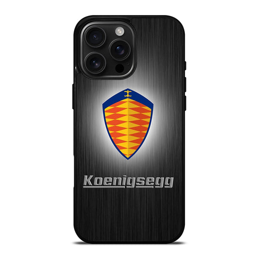 KOENIGSEGG METAL LOGO iPhone 16 Pro Max Case Cover