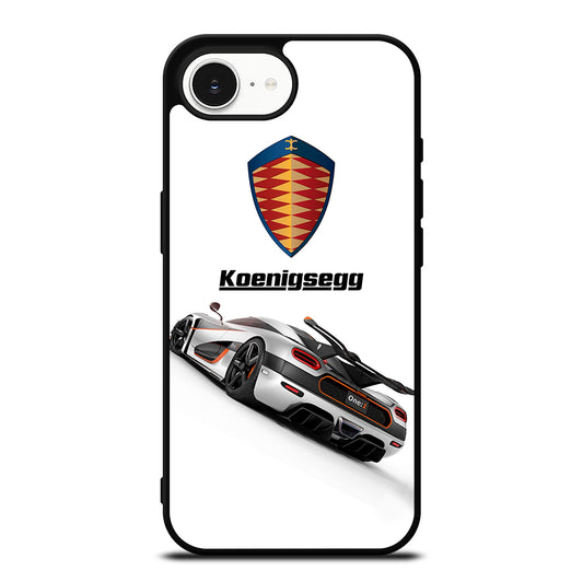 KOENIGSEGG WHITE CAR iPhone 16e Case Cover