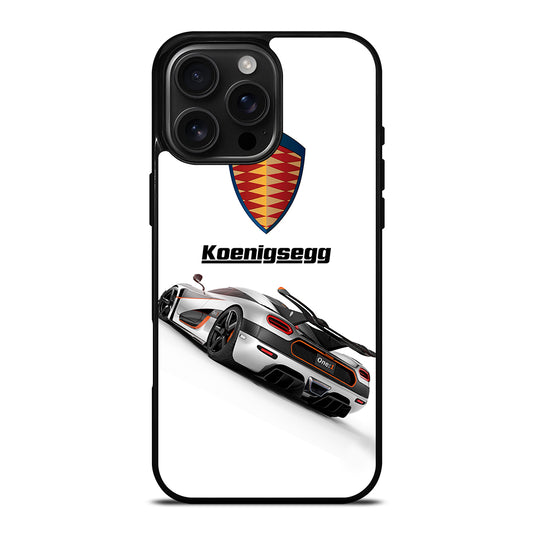 KOENIGSEGG WHITE CAR iPhone 16 Pro Max Case Cover