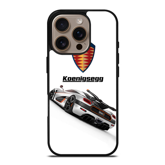 KOENIGSEGG WHITE CAR iPhone 16 Pro Case Cover