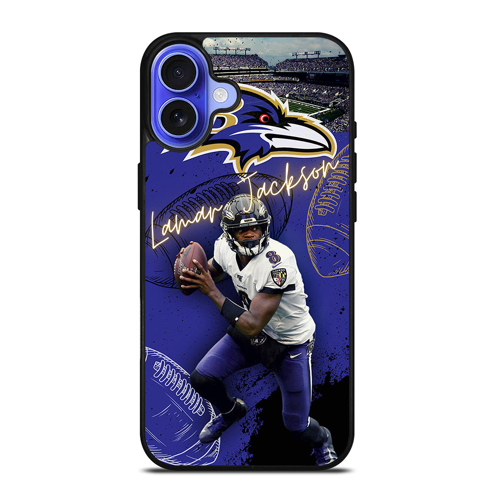 LAMAR JACKSON RAVENS FOOTBALL 3 iPhone 16 Case Cover