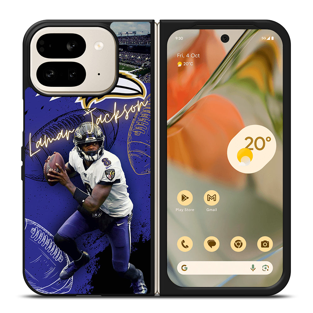 LAMAR JACKSON RAVENS FOOTBALL 3 Google Pixel 9 Pro Fold Case Cover