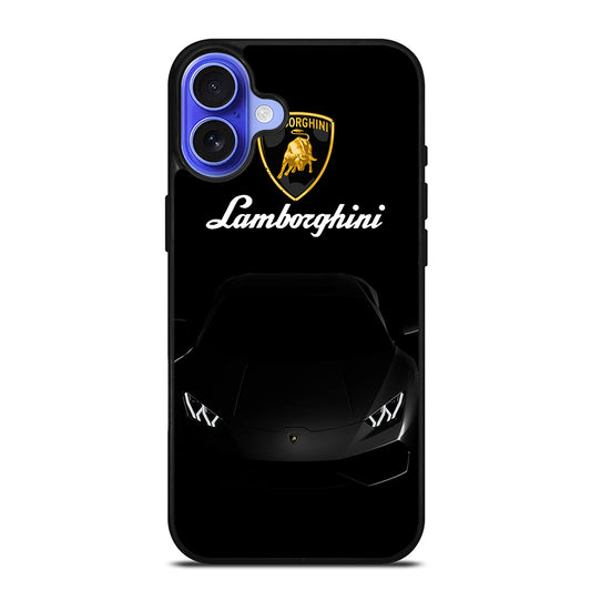 LAMBORGHINI BLACK CAR iPhone 16 Case Cover