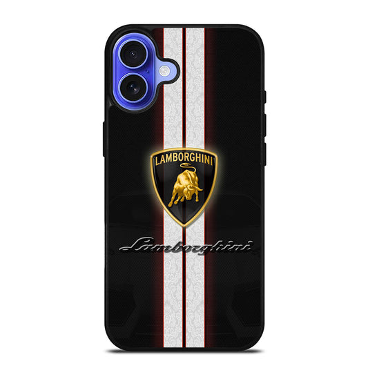 LAMBORGHINI STRIPE LOGO iPhone 16 Case Cover