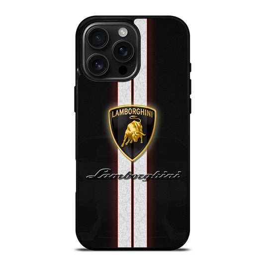 LAMBORGHINI STRIPE LOGO iPhone 16 Pro Max Case Cover
