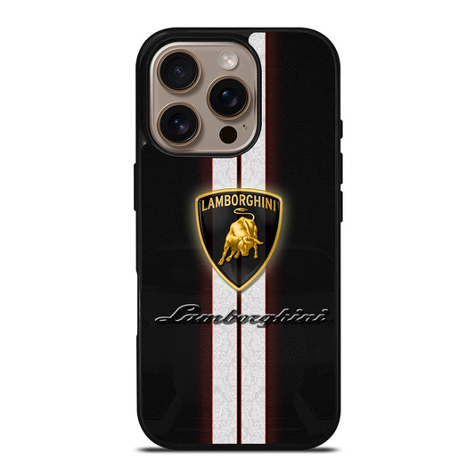 LAMBORGHINI STRIPE LOGO iPhone 16 Pro Case Cover